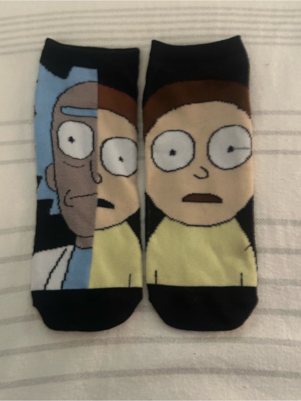 Brand New Rick and Morty Character Ankle Socks - Yellow & Black